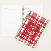 Vrolijk & helder | Achternaam | Red Plaid Planner (Display)