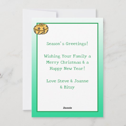 Vrolijk & helder | Afbeelding gepersonaliseerde ke Feestdagenkaart (Achterkant)