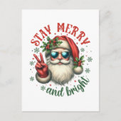 Vrolijk helder bericht Santa toevoegen Feestdagenkaart (Voorkant)