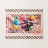 Vrolijk & Helder Chique Familie Foto Kerstbubbels Legpuzzel (Horizontaal)