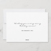 Vrolijk helder drie foto rood wit Kerstmis Feestdagenkaart (Achterkant)