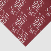 Vrolijk & Helder Elegant Script Modern Rood Kerstm Tissuepapier (Detail)