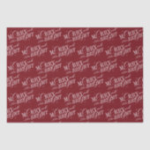 Vrolijk & Helder Elegant Script Modern Rood Kerstm Tissuepapier (Voorkant)