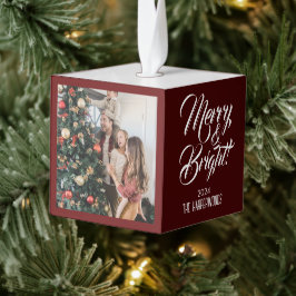 Vrolijk & helder | Elegante kerst 3 Familie foto Decoratie