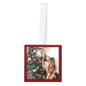 Vrolijk & helder | Elegante kerst 3 Familie foto Decoratie (Voorkant)