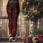Vrolijk & helder feestelijk rood leggings<br><div class="desc">Merry & Bright Feestelijke Rode Leggings die uw kerstoutfit zullen verbeteren. U kunt de tekst bijwerken of verwijderen.</div>