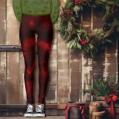 Vrolijk & helder feestelijk rood leggings