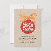 Vrolijk & Helder Feestelijke Rode Mistletoe Vakant Kaart (Voorkant)