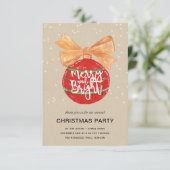 Vrolijk & Helder Feestelijke Rode Mistletoe Vakant Kaart (Staand voorkant)