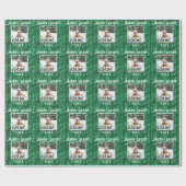 Vrolijk & Helder Foto Groen Metallic Streep Cadeaupapier (Vlak)