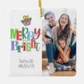 Vrolijk & Helder Foto Keramisch Vierkant Ornament (Voorkant)