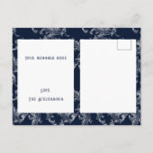 Vrolijk & Helder Foto Navy Blue Vakantie Feestdagenkaart (Achterkant)