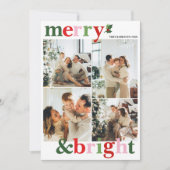 Vrolijk & Helder Kerst Leuk Familie Feestdagenkaart (Voorkant)