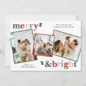 Vrolijk & Helder Kerst Leuk Familie Feestdagenkaart (Voorkant)