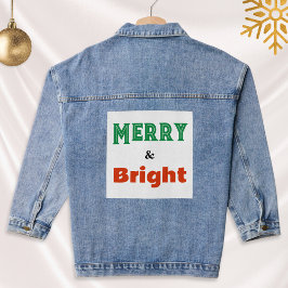 Vrolijk & Helder Kerstmis Feestelijk Kleurrijk Sti Denim Jacket