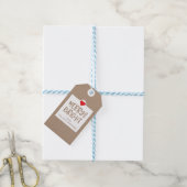 Vrolijk & Helder Kerstmis Kalender Aftellen Cadeaulabel (Met Touw)