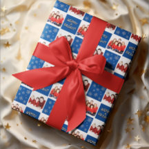 Vrolijk & Helder Kerstmis Sneeuwvlok Foto Blauw