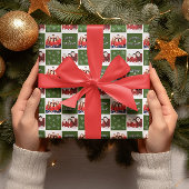 Vrolijk & Helder Kerstmis Sneeuwvlok Foto Inpakpapier Vel