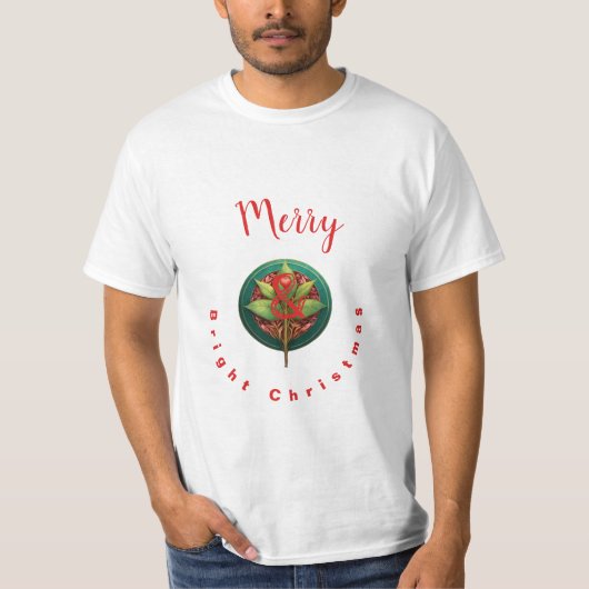 Vrolijk & helder kerstmis T-shirt (Voorkant)