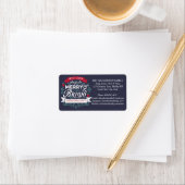 Vrolijk & Helder Kerstmis Typografie Custom Banner Etiket (Insitu)