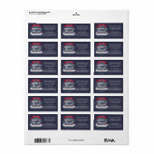 Vrolijk & Helder Kerstmis Typografie Custom Banner Etiket (Full Sheet)