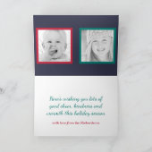 Vrolijk & Helder Kerstmis Typografie Custom Banner Feestdagen Kaart (Binnen)