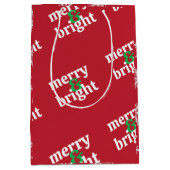 "Vrolijk & helder" Kerstvakantie Medium Cadeauzakje (Voorkant)