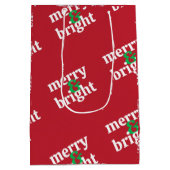 "Vrolijk & helder" Kerstvakantie Medium Cadeauzakje (Achterkant)