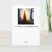 Vrolijk & helder | Kleine verlichte kerstboom Kaart (Achterkant)