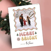 Vrolijk & Helder Kleurrijk Retro Fun Foto Kerstmis Feestdagen Kaart