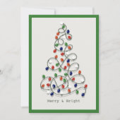 Vrolijk & Helder  Lichten Groene Foto Feestdagenkaart (Voorkant)