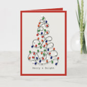 Vrolijk & Helder  Lichten Rode Foto Feestdagen Kaart (Voorkant)