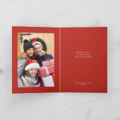 Vrolijk & Helder  Lichten Rode Foto Feestdagen Kaart (Binnen)