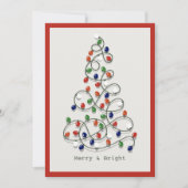 Vrolijk & Helder  Lichten Rode Foto Feestdagenkaart (Voorkant)