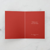 Vrolijk & Helder Lichten Rood Kerstmis Feestdagen Kaart (Binnen)