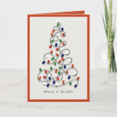 Vrolijk & Helder  Lichten Sinaasappel Kerst Feestdagen Kaart (Voorkant)