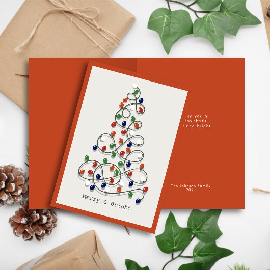 Vrolijk & Helder  Lichten Sinaasappel Kerst Feestdagen Kaart