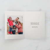 Vrolijk & helder minimaal groene kerstfoto feestdagen kaart (Binnen)