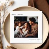 Vrolijk & Helder Minimalistisch Familie Kerstfoto Feestdagenkaart