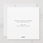 Vrolijk & Helder Minimalistisch Familie Kerstfoto Feestdagenkaart (Achterkant)