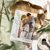 Vrolijk & Helder Minimalistische Kerstmis Fotokaar Feestdagenkaart