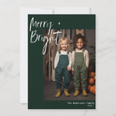 Vrolijk helder modern kerstfeest feestdagenkaart (Voorkant)