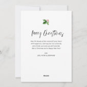 Vrolijk helder modern kerstfeest feestdagenkaart (Achterkant)