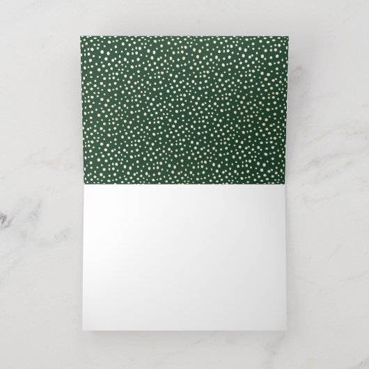 Vrolijk & Helder Modern Kerstmis Bauble Foto Echt Folie Feestdagenkaart (Binnenlaag)