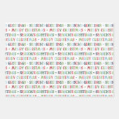 Vrolijk & Helder Modern Kerstmis Inpakpapier Vel (Voorkant 3)