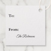 Vrolijk & Helder Modern Kerstmis Zilveren Gouden F Bedankjes Labels (Achterkant)