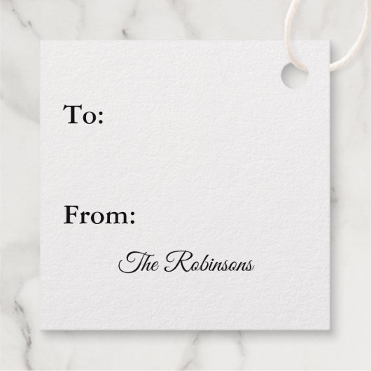 Vrolijk & Helder Modern Kerstmis Zilveren Gouden F Bedankjes Labels (Achterkant)