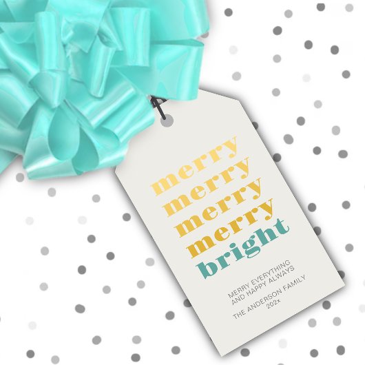 Vrolijk & Helder Modern Minimaal Blauwgroen Blauw  Cadeaulabel