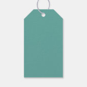 Vrolijk & Helder Modern Minimaal Blauwgroen Blauw  Cadeaulabel (Achterkant)