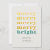 Vrolijk & Helder Modern Minimaal Blauwgroen Blauw  Feestdagenkaart (Voorkant)